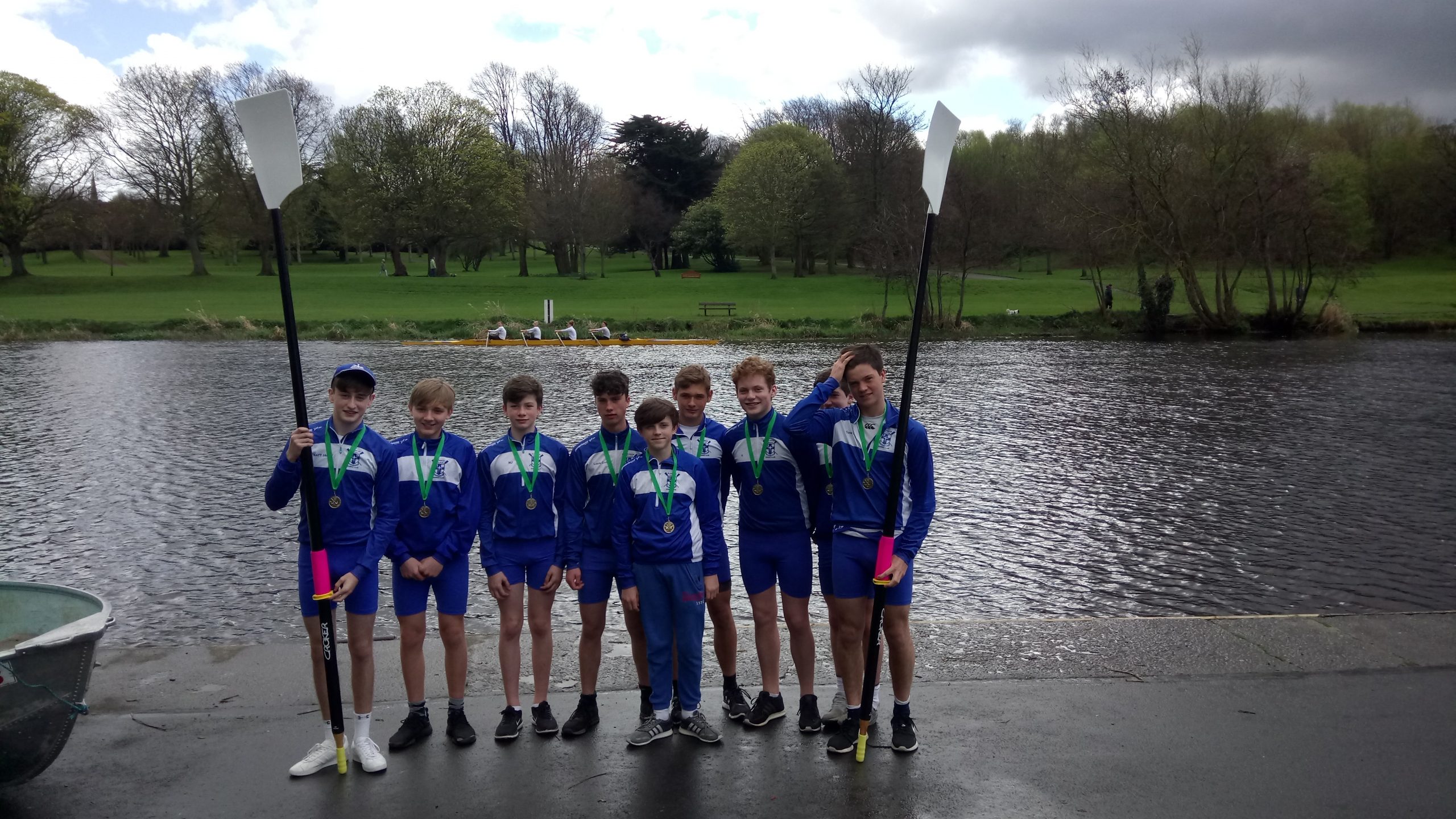 Rowing Regattas - Medals for Blackrock 8 - April 2017 Rowing Regattas, Medals for Blackrock 8